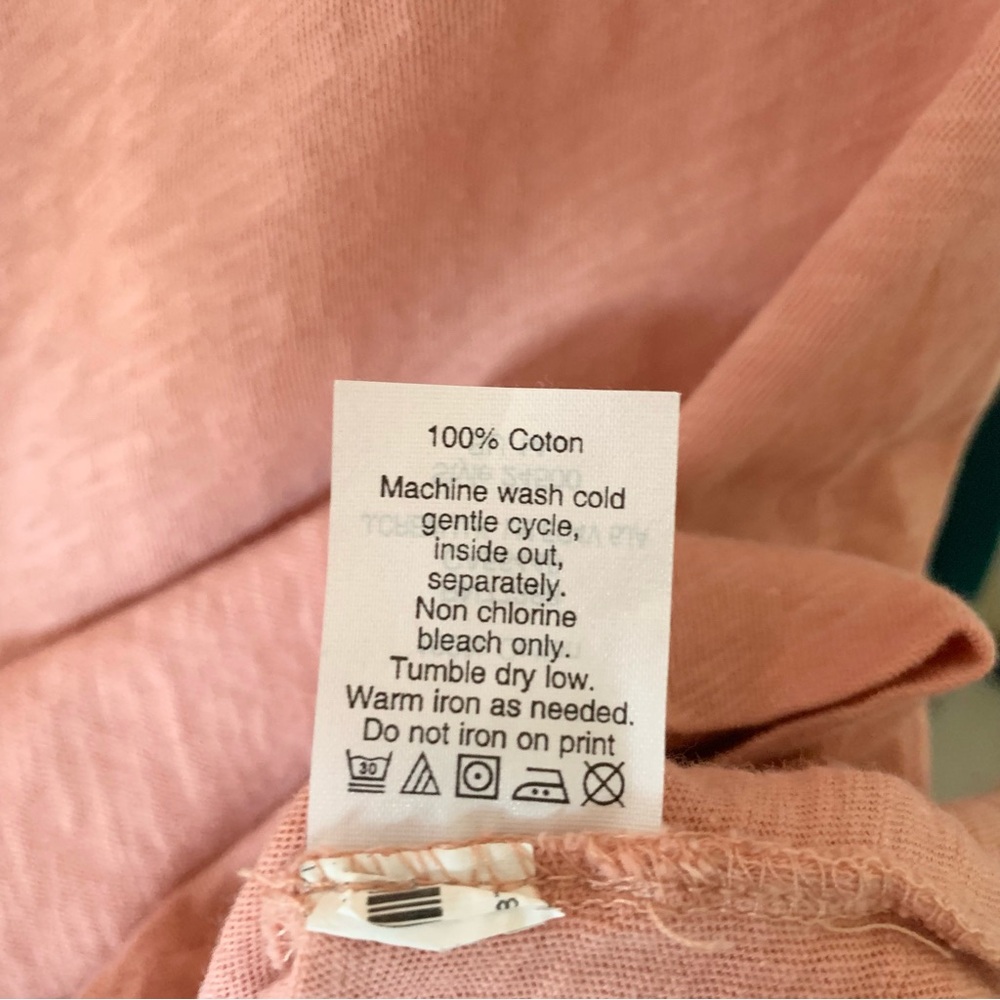 J.Crew Salmon Pink V-Neck Cotton T-Shirt - Picture 7 of 8